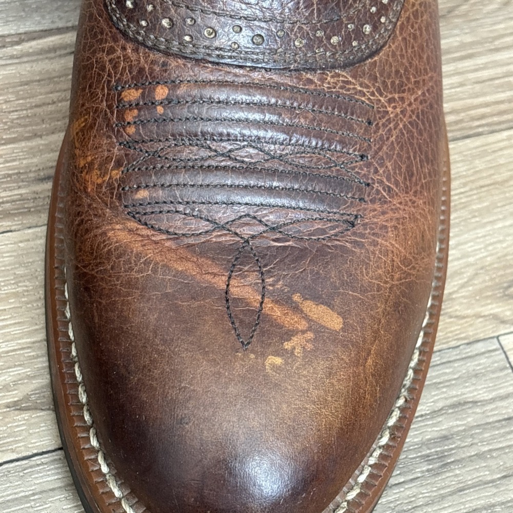 Ariat Buckaroo Stockman Western Cowboy Boots Brown Mens Size 11D Rodeo Ranch - Picture 15 of 16